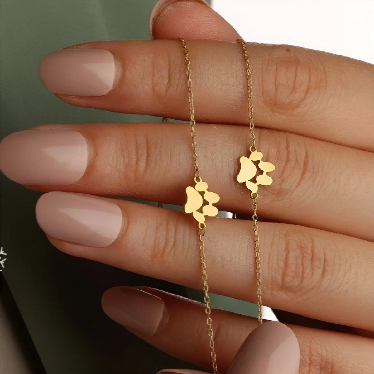 Bracciale con zampa personalizzato in acciaio inossidabile unisex modello Tinou — foto 7